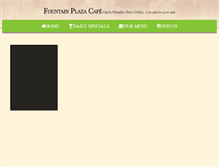 Tablet Screenshot of fountainplazacafe.com